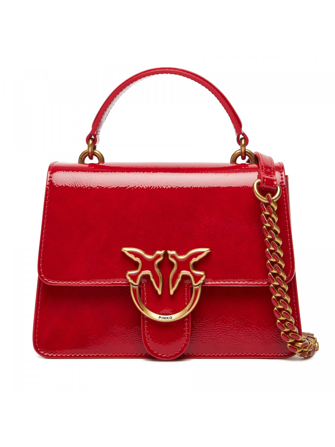 Kabelka PINKO Love One Top Handle Mini Light PE 25 PLTT 100071 A1UV Červená